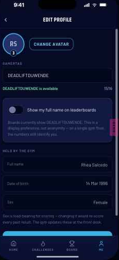 Edit profile